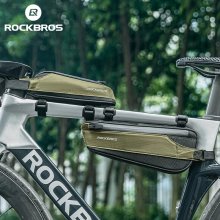 ROCKBROS Bicycle Bag Quick Release Narrow Cycling Top Down Tube Bag Large Capacity Lightweight Reflective Triangle Bag for Outdoor Cycling COD